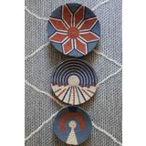 Duvar Tabağı, Hasır Duvar Tabağı, Bohem Tabak, Afrikan Tabak Seti, Dekoratif duvar tabağı, el işi