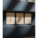 Duvar Tablosu Çerçeve Görünümlü Mutfak Tabloları Premium Kalite 3 Lü Tablo Modern Tablo Bohem Tablo - 20 x 30 - Renkli