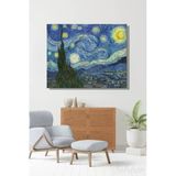 Duvar Tablosu Yatay Kanvas Tekli Salon Mutfak Yatak Odası Ofis Vincent Van Gogh The Starry Night