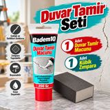 Duvar Tamir Seti 200 Gr Akrilik Çatlak Delik Dolgu Macunu + 1 Adet Derz Kazıma Bıçağı Boyanabilir