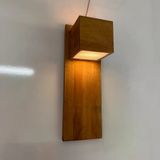 Duvar Tipi 2 Yöne Işıklı Modern Ahşap Aplik