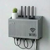 Duvar Tipi Modem Saklama Kutusu(Gri) – Kablo Düzenleyici Router Raf Organizer (5047)