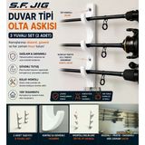 Duvar Tipi Olta Askısı 3 Yuvalı 2’li Set – Beyaz Kamış Tutucu ve Düzenleyici