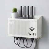 Duvar Tipi Wi-Fi Modem Saklama Kutusu(Beyaz) – Kablo Düzenleyici Router Raf Organizer