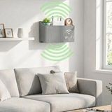 Duvar Tipi Wi-Fi Modem Saklama Kutusu(Gri) – Kablo Düzenleyici Router Raf Organizer BX40 - 1 - Renkli