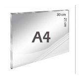 Duvar Tipi Yatay A4 U Pleksi Şeffaf Föylük Broşürlük Fiyatlık 5Li Paket