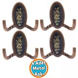 Duvar Vestiyer Askısı Metal Dolap Elbise Havlu Askılığı Antik Bakır Askı Askılık 4 Adet