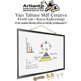 Duvara Monte Beyaz Yazı Tahtası 45X60 Cm Mdf 1 Adet Laminant Yazı Tahtası Mdf Çerçeveli Askılı Okul Ofis Büro