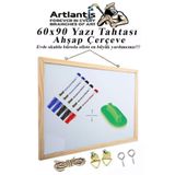 Duvara Monte Beyaz Yazi Tahtasi 60X90 Cm 1 Adet Yazi Tahta Kalemi Ve Silgisi Laminant Yazi Tahtasi Ahsap Cerceveli Askili Okul Ofis Buro
