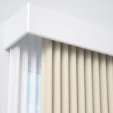 Duvara Monte Dekoratif Saçak Kutusu 3'ü 1 Arada Perde Ray Sistemi - Çift Paletli Metal Perde Rayları ve Dekoratif Saçaklı Duvara Monte Yan Montaj 445 cm Beyaz - Çok Yönlü Pencere Camı