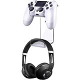 Duvara Monte Edilebilen Siyah Gaming Ps4 Ps5 Xbox Joystick Controller Tutucu ve Kulaklık Standı