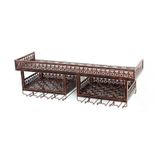 Duvara Monte Kadeh Kadehi Şarap Şampanya Kadehi Kadehleri Kadeh Rafı Tutucu, Modern Endüstriyel Şarap Rafı, Yemek Odası Mutfak Barı için, 100x31x30CM (Renk: Kahverengi) (Kahverengi)