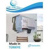 Duvara Monte Katlanabilir Çamaşır Askısı - 85x40 cm