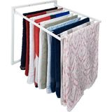 Duvara Monte Katlanabilir Ergonomik Çamaşır Havlu Kurutma Askılık 11 Paslanmaz Çelik Çubuk 70X60 cm - Beyaz - 70 x 60 cm