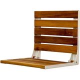 Duvara Monte Katlanır Ahşap Duş Oturağı 38X38 (Beyaz) Duş Sandalyesi