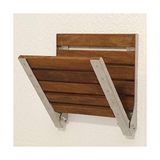 Duvara Monte Katlanır Ahşap Duş Oturağı 38X38 (Krom) - Option-1