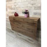 Duvara Monte Katlanır Masa Dresuar 90X65CM Balkon Sehpa - Ceviz