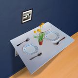 Duvara Monte Katlanır Mdf Masa 60 X 45 Cm Demir Ayaklı Katlanır Sehpa Tlpm02m 001 antrasit