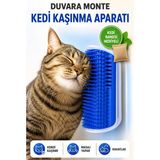 Duvara Monte Kedi Kaşınma Aparatı ve Masaj Fırçası, Kedi Nanesi Hediyeli
