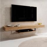 Duvara Monte Modern Tv Ünitesi | Minimalist Tasarımlı 150 cm Şık Raflı Tv Altlığı | Askılı Konsol Modeli - Safirmeşe