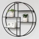 Duvara Monte Raf Siyah Yüzer Raflar Metal Asma Şarap Tutucu Bar Şarap Mahzeni Mutfak Tezgahı Depolama Vitrin Oturma Odası Restoran için Çiçek Bitki Standı (Boyut: 60x15x60cm) ()