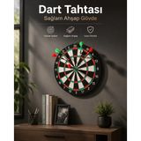 Duvara Monte Sağlam Ahşap Gövdeli Dart Tahtası Ev Oyun Alanları İçin 17 İnç