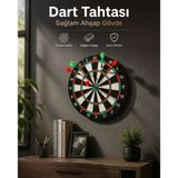 Duvara Monte Sağlam Ahşap Gövdeli Dart Tahtası Ev Ve Oyun Alanları İçin 17 İnç - Lisinya