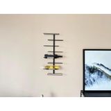 Duvara Monte Şaraplık – 8 Şişelik Modern Metal Şişelik – Minimalist Endüstriyel Duvar Rafı