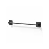 Duvara Monte Yapışkanlı Metal Havluluk, Mat Siyah 42 Cm