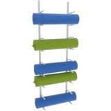 Duvara Monte Yoga Mat Tutucu - Fitness Stüdyoları ve Ev Spor Salonları için Yerden Tasarruflu Depolama Rafı, Sınıflar ve Egzersizler için Kolay Kurulum Yoga Mat Düzenleyici