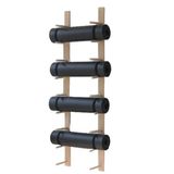 Duvara Monte Yoga Mat Tutucu Rafı - Yerden Tasarruf Sağlayan 3/6/9 Kat Paspaslar ve Köpük Silindirler için Depolama - Ev ve Yoga Stüdyosu Organizasyonu için Temel Spor Salonu Aksesuarları