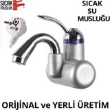 Duvara Monteli Elektrikli Ani Su Isıtıcı, Termal Şofben, Musluk Dsg-5s, Gümüş Renk