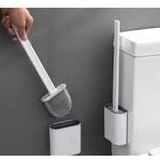 Duvara veya Klozete Yapıştırılabilir Silikon Wc Fırçası - İnce Aralara Girebilir Kolay temizlenir Yeni Nesil Silikon Klozet Fırçası