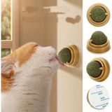 Duvara Yapışan Dönen Kedi Nanesi Cat Oyun Topu Doğal Kedi Oyuncağı - Çok Renkli