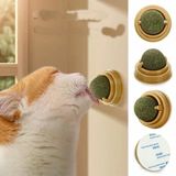 Duvara Yapışan Dönen Nanesi Cat Oyun Topu Doğal Oyuncağı