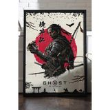 Duvarda Ghost Of Tsushima Siyah Ahşap Çerçeveli Poster, Dekoratif Oyun Duvar Tablosu - 21 x 30