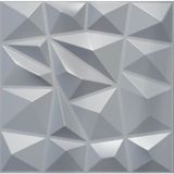 Duvarım 3 Boyutlu PVC Boyanabilir Duvar Paneli Prestige 50-50cm 1m2 (4 Adet) - Beyaz - 50 x 50 cm