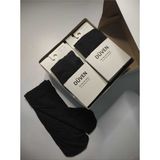 Düven 12'li Kadın Siyah Orta Kalın Mevsimlik Muz 40 Den Soket Kısa Çorap ( 12 Piece Bobby Socks ) - Standart