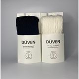 Düven 2'li Carina Cotton Pamuklu Desenli Siyah & Vanilya Kadın Külotlu Çorap - XL - Vanilya - Siyah