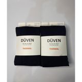 Düven 2'li Kadın Siyah Içi Ince Polar Içlik Termal Külotlu Çorap - Konfor Thermal - 2XL