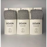 Düven 3'lü Paket Carina Cotton Pamuklu Desenli Gri Kadın Külotlu Çorap - XL