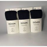 Düven 3'lü Paket Carina Cotton Pamuklu Desenli Siyah Kadın Külotlu Çorap