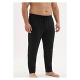 DÜVEN Büyük Beden Superfine Cotton Erkek Pamuklu Siyah Rengi Pijama Altı - Lounge Pants