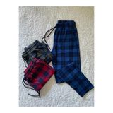 DÜVEN Erkek 3'lü Paket Pijama Altı, Renkli Ekose