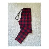 DÜVEN Erkek Pijama Altı, %100 Pamuk, Ekose Desen