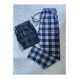 DÜVEN Erkek Unisex Ekose Desenli 2'li Pijama Altı, 2XL Beden