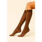 Düven Kadın Diz Altı Pantolon Çorap Orta Kalın Micro 40 Kakao Mat Mus Çorap - Standart