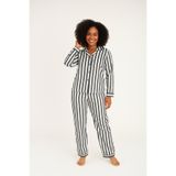 DÜVEN Kadın Önden Düğmeli Uzun Kollu Pamuklu Poplin Pijama Takımları