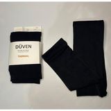 Düven Kadın Siyah Içi Ince Polar Kışlık Işlik Termal Tayt - Sicak Tutan Thermal - XL