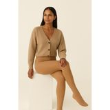 Düven Kadın Ten Rengi Toparlayıcı Termal Külotlu Çorap Polar İçlik Düz Ekstra Rahat - 3XL